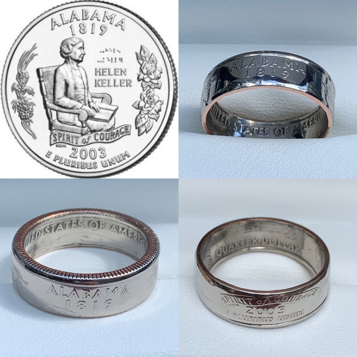 Alabama coin ring (polished) | Colins Rings